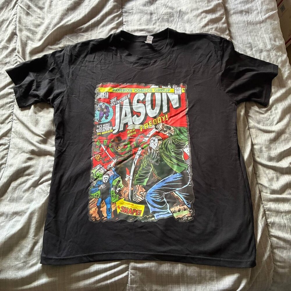 Jason Voorhees Comic Book Cover T shirt Friday the 13th Parody - Size XL New